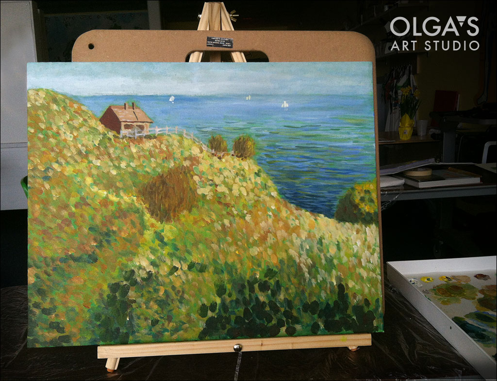 copy of Monet landscape